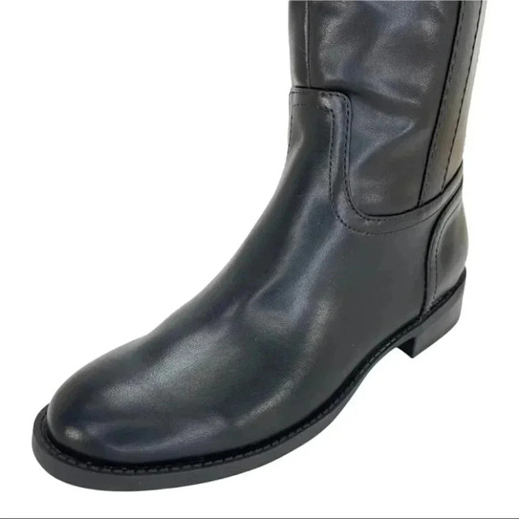 Tommy Hilfiger Ilia4 Black Tan Faux Leather Knee High Womens Boots Size 5M - Picture 6 of 12